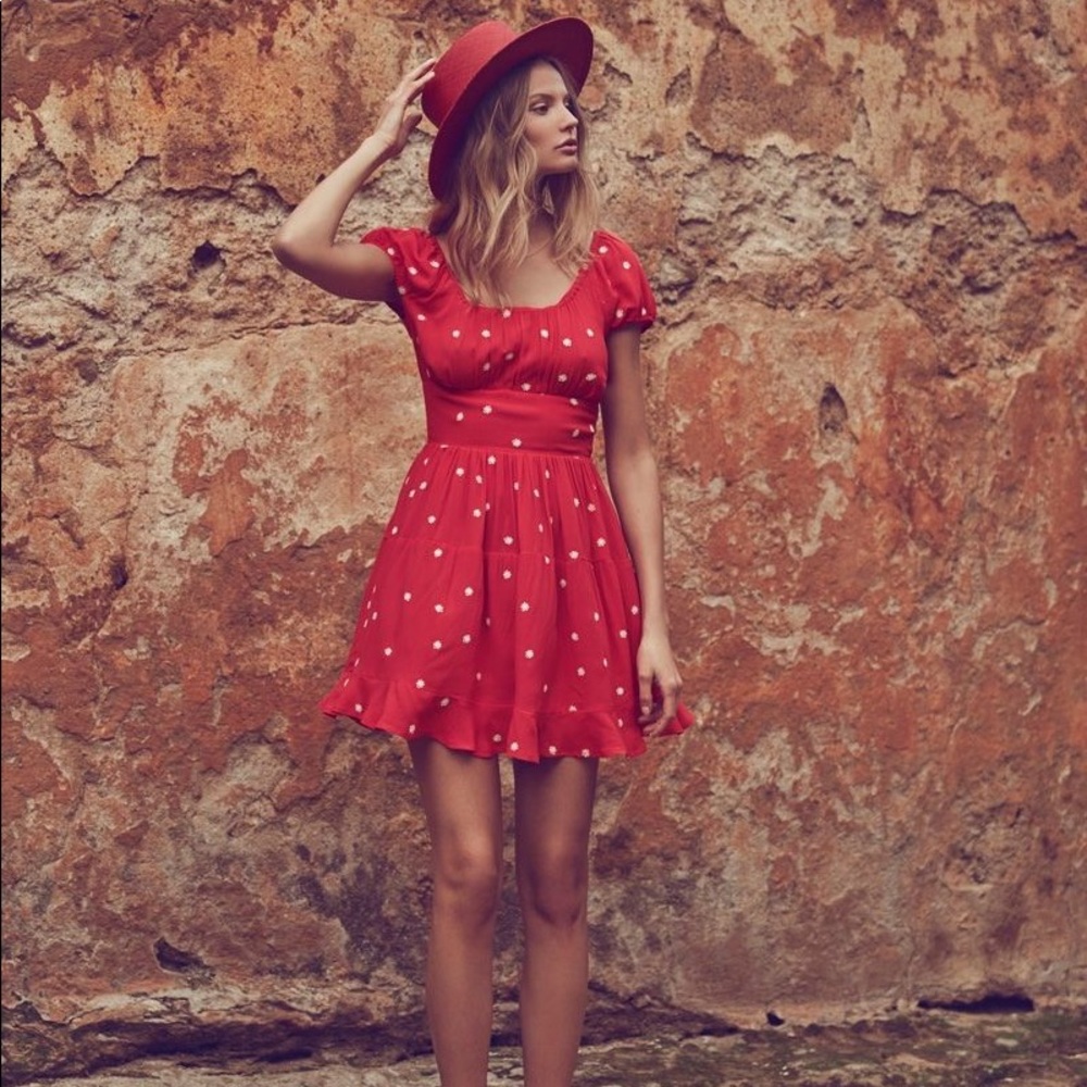 For Love & Lemons Red Chiquita Dress
